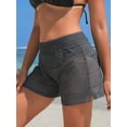 thumbnail image 4 of Charmo Womens Solid Mesh Swim Shorts High Waist Swimsuits Bottoms, 4 of 7