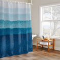 thumbnail image 4 of Gradients Blue Shower Curtain, Oceans Waves Beaches Abstract Art Waterproof Shower Curtain Set with 12 Hooks Lightweight Bath Curtains Fabric Bathroom Decor 72x84 Inches, 4 of 9