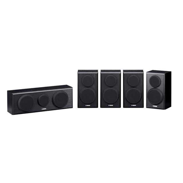 Altavoces de sonido envolventes Yamaha NSPA150BL Paquete de 4 altavoces y un central