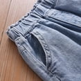 thumbnail image 4 of uublik Children's Jeans 3-14 Years Kids Girls Casual Baggy Wide Leg Denim Pants Elastic Waist Casual Jeans Elastic Waist Wide Blue, 4 of 5