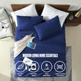 thumbnail image 2 of Swift Home 4-Piece Soft Lightweight Royal Blue Microfiber Sheet Set with Extra Pillowcases, Twin-XL, 2 of 5