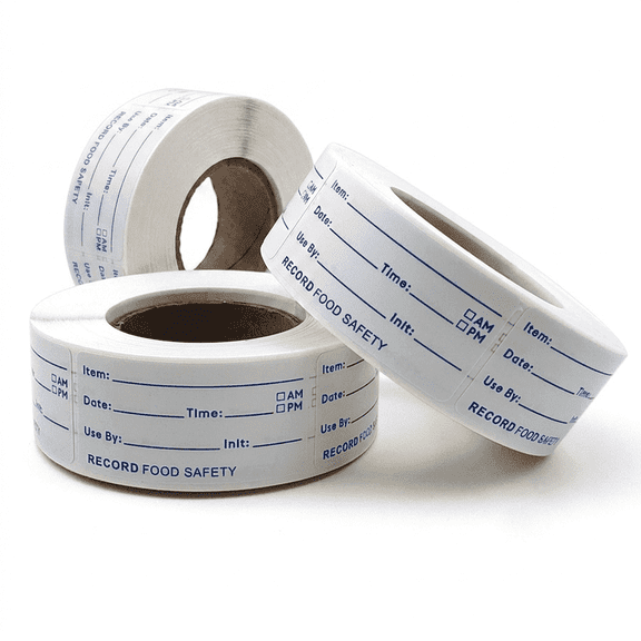 ROSEXIXI Food Labels 3 rolls 1500Pcs 1" x 2" Removable Water-Resistant Sticker Labels  Record Food Storage Adhesive Date Stickers Writable Ingredients Labels for Kitchen Restaurant and Freezer Food