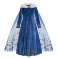 thumbnail image 4 of Disfraz de Elsa, reina de las nieves de Disney para niñas, vestido de Elsa, traje de cosplay de Frozen, disfraz de princesa de las nieves, traje de fiesta de cumpleaños de Halloween, 4 of 5