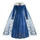 thumbnail image 4 of Disfraz de Elsa, reina de las nieves de Disney para niñas, vestido de Elsa, traje de cosplay de Frozen, disfraz de princesa de las nieves, traje de fiesta de cumpleaños de Halloween, 4 of 5