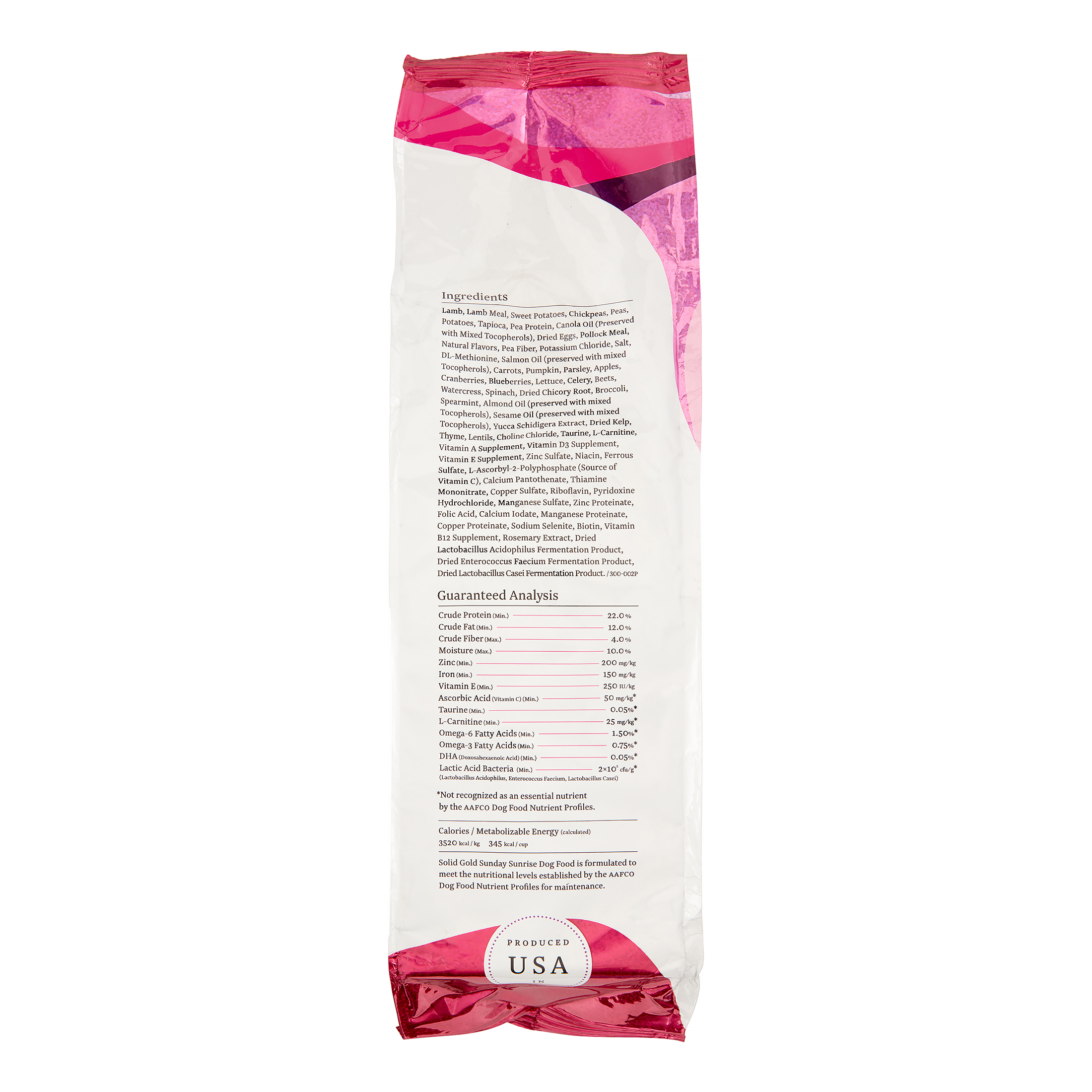Solid Gold Lamb, Sweet Potato & Pea Sunday Sunrise Dry Dog Food, 4 Lb