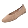 thumbnail image 2 of Plus Size Wide Width Shallow Cut Women's Daily Wear Dress Shoes Comfortable Office Work Spring Summer Khaki 5.5, 2 of 8