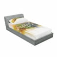 thumbnail image 3 of Flower Bedding Set with Sheet & Covers, Vogue Display Wisteria Violets Wreath Fragrant Plants Herbs Spring Season, Printed Bedroom Decor 2 Shams, 4 Sizes, Multicolor, by Ambesonne, 3 of 3
