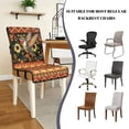 thumbnail image 5 of TSOVTHRID Quilted Dining Chair Covers Stretch Armless Chair Slipcovers Non-Slip Stain Resistant Seat Cushion Covers for Home, Restaurant, Aztec Tribal Hummingbird Sunflower Print, Set of 1, 5 of 7