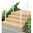 thumbnail image 1 of 2-Pack Adjustable White Metal Hand Rails for Outdoor Steps 4-Step Stair Railing Kit Weatherproof and Comfortable Grip for Concrete and Wooden Steps, 1 of 1