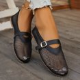 thumbnail image 6 of IUJSOY Mesh Ballet Flats for Women Buckle Strap Comfy Casual Office Fishnet Flat Shoes, 6 of 7