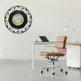 thumbnail image 2 of Decorative Vintage Roman Numerical Wall Clock with Black Metal Leaf Design Frame, 2 of 6