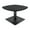 Asian Night w/Black Base, variant on 34" Small Arc Boat Shaped Coffee Table With Square Metal Base