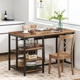 thumbnail image 6 of Tribesigns Kitchen Island with Storage Shelves,Small Dining Island Table with 5 Shelves for kitchen, MDF and Metal,Rustic Brown, 6 of 7