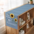 thumbnail image 6 of Table Runners 72 Inches Long Dress Scarves, Sunflowers Farmhouse Kitchen Table Runner, Coffee Tablerunners, Modern Bee You Are My Sunshine Blue 14x72 Inch, 6 of 9
