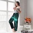 thumbnail image 6 of Picia Green Lightning Flash Womens Soft Woven Cotton Elastic Waistband Sleep Pajama Pant Lounge Sleep Pant With Pockets And Drawstring-Small, 6 of 9