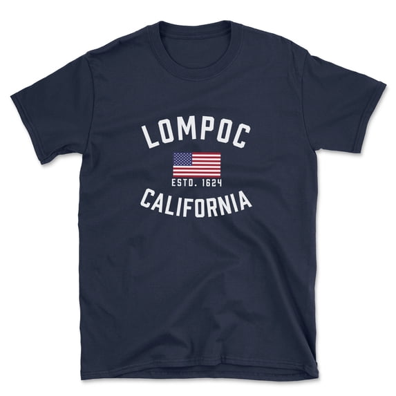Lompoc California Patriot Men's Cotton T-Shirt