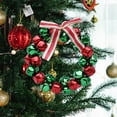 thumbnail image 6 of S SERENABLE Christmas Bell Garland Xmas Decoration Party Supplies Wall Hanging Ornament Artificial Wreath for Living Rooms Christmas Tree Red and Green, 6 of 8
