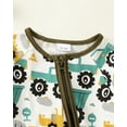 thumbnail image 5 of Baby Boys Romper Zip-up Jumpsuits Long Sleeve One Piece Bamboo Rompers for Newborn, 5 of 9