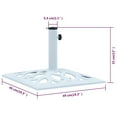 thumbnail image 2 of vidaXL White Cast Iron Patio Umbrella Base 1 Piece 26.5 lbs Parasol Stand for 1.4 1.5 1.9 in Poles, 2 of 8