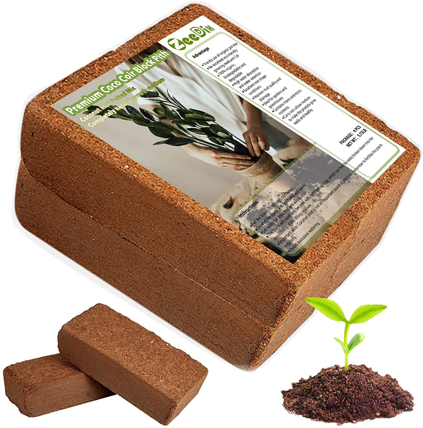 1 Organic Coco Coir Brick