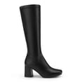 thumbnail image 2 of DREAM PAIRS Women's Gogo Boots, Square Toe Chunky Knee High Boots For Women, 2 of 7
