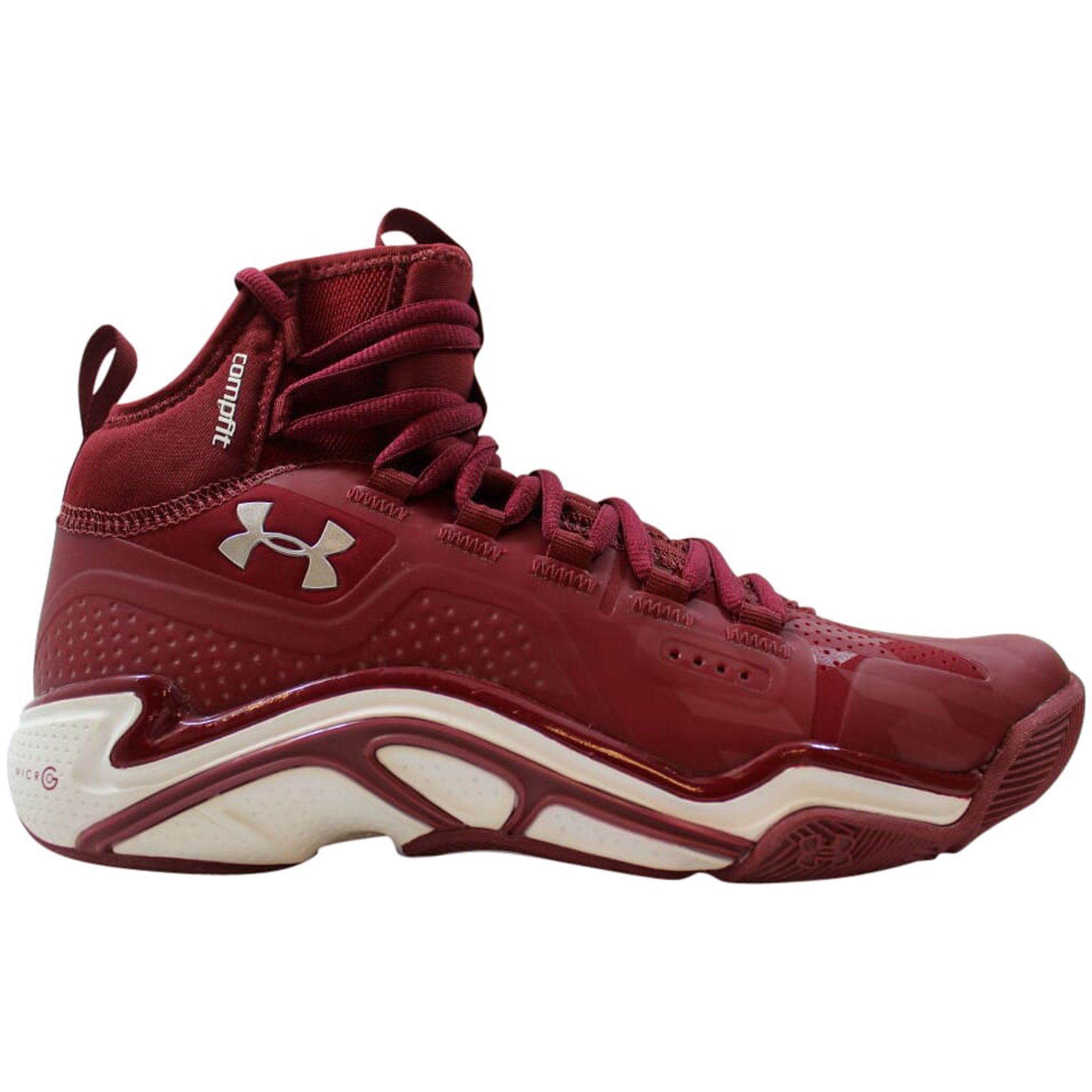 Under Armour TB Micro G Pro Cardinal White Metallic Silver 1262443 626 Men s Size 7.5 Walmart