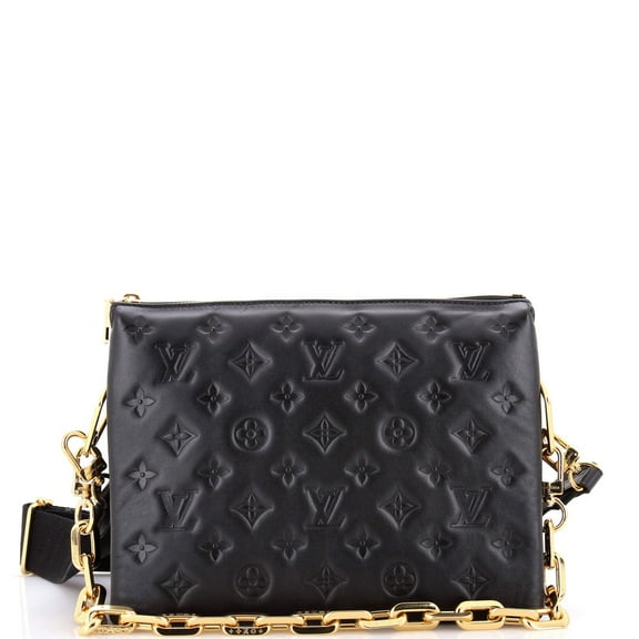 Pre-Owned Coussin Bag Monogram Embossed Lambskin PM By Rebag