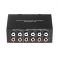 thumbnail image 1 of 4 Way Bi-Directional Stereo Audio Switch 2 in 4 Out or 4 in 2 Out L/R Jack Sound Channel Audio Switcher ,1 x Stereo Audio Switch,black, 1 of 6