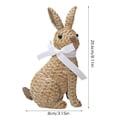 thumbnail image 2 of Easter ornament decor,Simulation Bunny Figurine Easter Tabletop Decoration Festival Art Rabbit Craft Ornament,Brown, 2 of 6