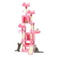 thumbnail image 4 of Uforic 75in Large Cat Tree Tower, Multi-Level Cat Condo with Scratch Posts, Cozy Basket Hammocks, Top Perches, Sisal Ramp, Pink, 4 of 10
