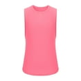 thumbnail image 4 of Sakmal Tank Tops Plus Size for Men Pink Scoop Neck Pink Solid Muscle Stringer Camisole Tunic Tops, 4 of 6