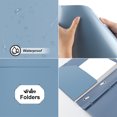 thumbnail image 4 of ViVin 10-Pack Plastic Folders with Clear Front Pocket and 3-Prongs, Heavy-duty 11.81x9.53x.13 inch, Gray Blue, 4 of 5