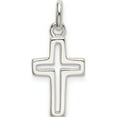 thumbnail image 3 of Sterling Silver Cut-Out Cross Charm (20 X 11) Made In India qc9026, 3 of 5