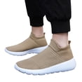 thumbnail image 3 of Men's Sport Shoes Comfort Lightweight Sock Shoe Breathable S𝗅ip On Knit Sneakers Cushion Tennis Running Shoes Wide Width Non-S𝗅ip Athlet𝗂c Shoes for Summer and Autumn, 3 of 9