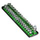 thumbnail image 1 of Ernst Manufacturing 8487 Socket Boss 2 Rieles De 18 Pulgadas Con Soporte De Enchufe Seguro Twist-Lock Y Bandeja De Cajón Para Enchufes De 1/2 Pulgada, Color Verde, Fabricado En Ee. Uu., 1 of 1