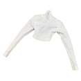 thumbnail image 2 of KLKCMS 1:6 Scale Basic Crop Tops Action Figure Clothes for 12'' Female Action Figure White, 2 of 9