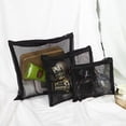 thumbnail image 5 of Transparent Outdoor Zipper Bag Pencil Cases Large Capacity Wash Pouch Organizer Case Mesh Cosmetic Bag Cosmetic Cases Makeup Bags Storage Toiletry Bag BLACK S AS SIDE ZIPPER, 5 of 8