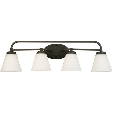 Bathroom Vanity 4 Light Fixture With Matte Bronze Finish Steel E26