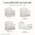 thumbnail image 4 of Evolur Aurora Full-Size Bed Conversion Wooden Rails, Ivory Lace, 4 of 7
