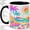 Black, variant on Rainbow Tropical Beach Accent Mug, 11oz Ceramic Coffee Cup for Beach Lovers