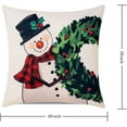 thumbnail image 2 of Christmas Throw Pillow Covers 18x18 in Set of 4 Decorations,Decorative Snowman Santa Pillow Case for Couch Sofa Winter Holiday Indoor Outdoor Home Red White Xams Decor, 2 of 6