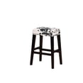thumbnail image 3 of Linon Renner Backless 30.5" Bar Stool, Black Finish with Black Cow Print, 3 of 8