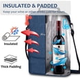 thumbnail image 5 of Tirrinia Insulated 2 Bottle Wine Carrier Tote Cooler Bag for Travel Picnic Padded Champagne Glass, Unique Mothers Day Gifts, 5 of 8