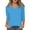 Light Blue, variant on Razzly Women's V Neck 3/4 Sleeve Casual T Shirt Soft Comfortable Basic Top Stylish Loose Fit Tee For Everyday Wear(Dark Purple,2XL)