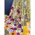 thumbnail image 1 of Three - dimensional sunflower floating soft mesh embroidery lace dress fabric, 1 of 6