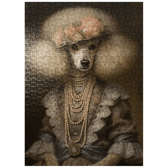 MyPuzzle - Victorian Poodle Shelf - Premium 500 Piece Jigsaw Puzzle for Adults