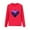 Red, variant on Lorytime Valentine Sweatshirts for Girls Without Hoodie Long Sleeve Tops Heart Valentine's Day Pullover Holiday Outerwear