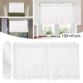 thumbnail image 2 of Zoxiy White Lace Valance Curtain,Rustic Floral Vintage Cream Sheer Valance Over Sink,Kitchen Valances Dishwasher Curtain Half Curtains Rod Pocket Privacy Short Valance For Windows,1PC,51.2"x16.1", 2 of 9