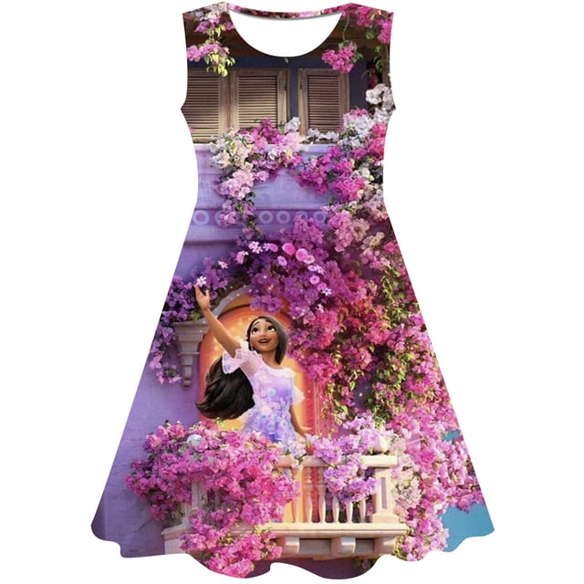 Disney Encanto Costume Princess Dress Suit Charm for Girls Cosplay Isabela Mirabel Carnival Birthday Party Christmas Girls Frock6T Gao Jinjia LED