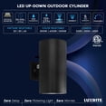 thumbnail image 7 of Luxrite Dusk to Dawn LED Outdoor Wall Light, 12", Up or Up and Down Light, 3CCT 3000K-5000K, 20/30/40W, IP65, ETL 2-Pack, 7 of 7